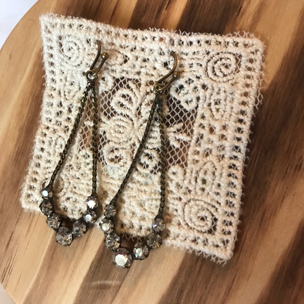 Rustic dangle drop earrings